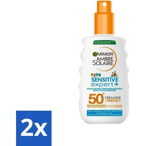 Garnier - Ambre Solaire - Zonnebrandspray - Sensitive Expert Kids - SPF 50+ - 150 ml - Voordeelverpakking - 2 stuks