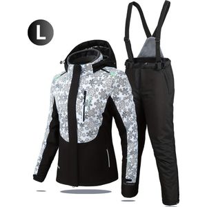 Bovista Ski Suit - Skipak - SkiBroek - Wintersport - Skijas - Dames - 2-Delig - Zwart - Maat L