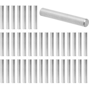 Roestvrijstalen cilinderdoppen voor kasten - Zware belastende metalen ladesteunen - Set van 40 schroeven - 6 x 40 mm