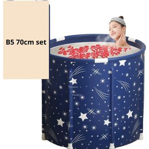 Nivard Ijsbad - Zitbad - Ice Bath - Dompelbad - Opblaasbaar - Wim Hof Methode - Blauw - Set 5 - 70cm