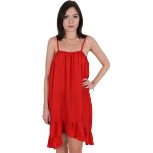 Rood zomerjurkje met volants JOHN ZACK