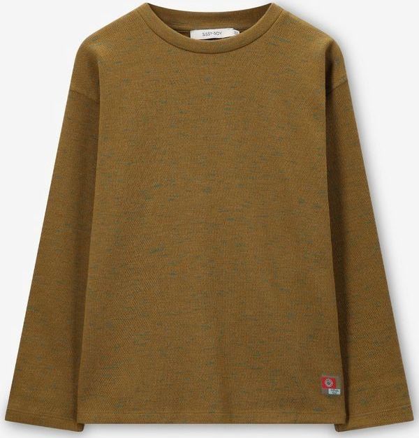 Sissy-Boy - Donkergroen - Longsleeve - Melange Effect - Lange Mouwen