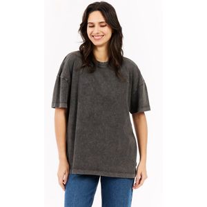 Protest Prtloretta - T shirt Dames - Korte mouwen - Ronde hals - Relaxed fit – True Black
