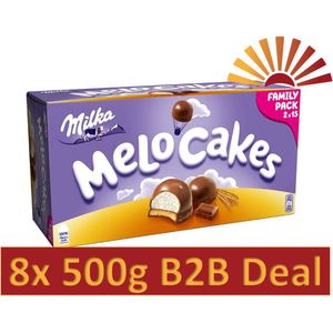 Milka Melo Cakes 500g (2x15stuks) 8 stuks = 1 overkarton = 8 dozen van 500g