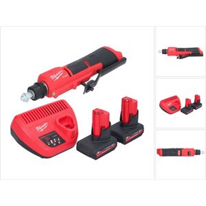 Milwaukee M12 FTB-502 Snoerloze Bandenfrees 12 V 7/16"" Hex Brushless + 2x accu 5.0 Ah + lader