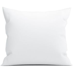 Yellow Kussensloop Percale - Kussenhoes van 80x80 cm - 1 stuk - 100% Katoen-Perkal - Wit