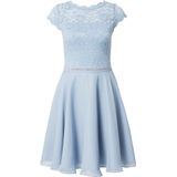 SWING - Cocktailjurk - Lichtblauw - Korte Lengte - Effen Motief