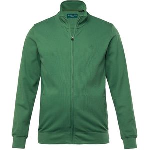 Boston Park Boston Park - Heren - Boston Park Sweatvest rib-sweatstof opstaande kraag - Mineraalgroen - Maat 56+