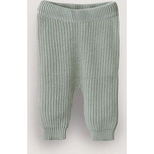 Mushie - Chunky Knit Pants - Mintgroen - Babybroekje - 3-6 maanden