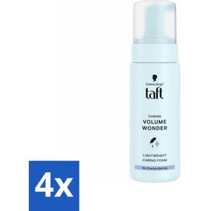 4 x Taft - Caring Volume Wonder - Lightweight Foam - Lichtgewicht lift - 150 ml - Haarpoeder - Volume Haar - Dun Haar - Fijn Haar - Taft