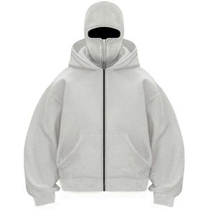 Hooded sweatshirt -winter jassen - hoodie, halftop sweater met dubbele capuchon sweater winddicht sportjas