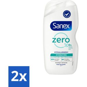 Sanex Douchegel Zero% Hydrating 400 ml - Voordeelverpakking - 2 stuks