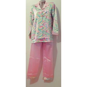 Dames satijn pyjama set 36-38 roze