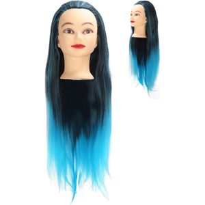 Styling Training Hoofd Haar Styling Oefenhoofd Oefenpop Cosmetologie Pop Hoofd Kleurrijke Haar Vlechten Praktijk Kappers Mannequin Hoofd voor Salon