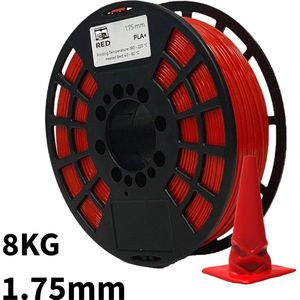 Rood PLA+ 8kg 3D Printer Filament 1.75 mm - Hoge Kwaliteit en Duurzaam - Compatibel met Creality, Bambu Lab, Esun en Andere 3D Printers - Voor 3D Printen van Prototypes, Modellen, Accessoires - voor Professioneel en Thuisgebruik