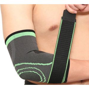 New Age Devi - Ondersteuning en comfort voor Je Elleboog deze Verstelbare Brace - Maat XL - Zwart/Groen