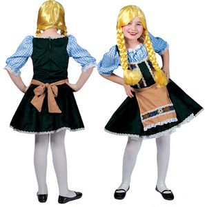 Boeren Tirol & Oktoberfest Kostuum | Salzburg Oktoberfest | Meisjes | Maat 116 | Bierfeest | Verkleedkleding