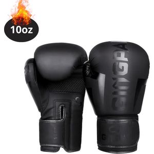 Livano Bokshandschoenen - Kickboks Handschoenen - Boxing Gloves Set - Vecht Handschoenen - Heren - Dames - Zwart - 10 oz