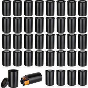 36 stuks filmbussen met deksel - Plastic bus voor opslag van kleine onderdelen (32mm zwart)