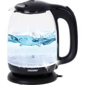 Mesko 1302B - Waterkoker - Glas - Zwart - 1.7 liter - 2200 Watt