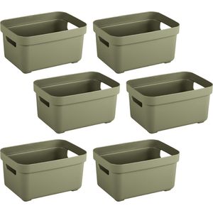 Sunware - Sigma home opbergbox 2,5L donkergroen - Set van 6