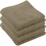 Tiseco Home Studio - Delux - Badhanddoek - Dark Taupe - 50 x 100 cm