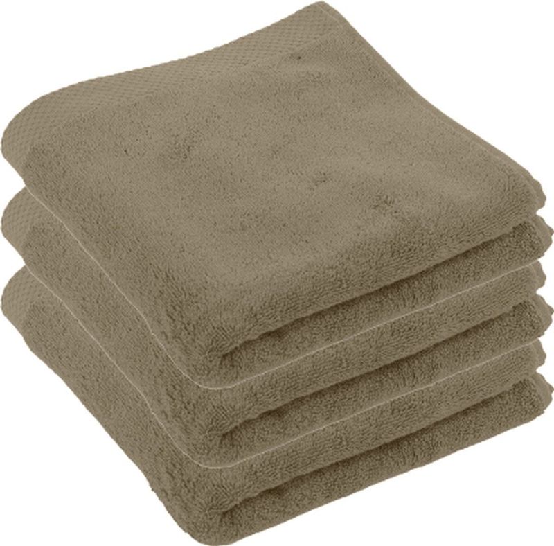 Tiseco Home Studio - Delux - Badhanddoek - Dark Taupe - 50 x 100 cm