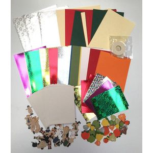 Groot Knutselpakket - Enveloppen, Lux Karton, Houten Embellishments, Foamtape - Voor kaarten maken, Scrapbooking en andere creatieve objecten.