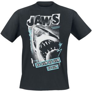Jaws Jaws Dam Dum Da Dum - Poster Heren T-shirt - zwart - M