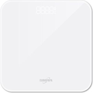 EUROPAPA® Digital Bathroom Scale Scale Bright LED Display Step-on 180 kg Weight and BMI Personal Scales White
