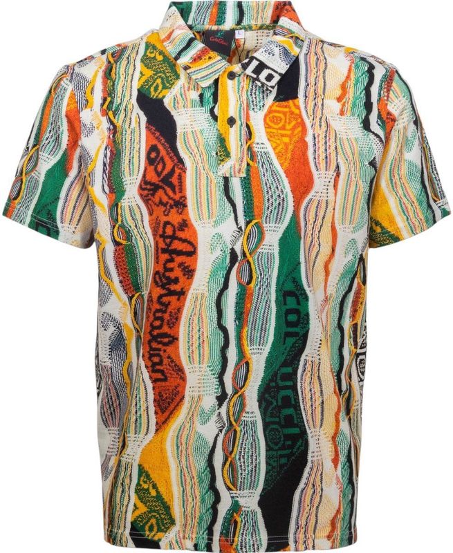 Carlo Colucci - Poloshirt - Off-White Multicolor