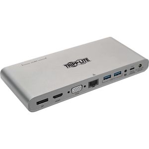 Tripp Lite U442-DOCK4-INT laptop dock & poortreplicator Bedraad USB 3.2 Gen 2 (3.1 Gen 2) Type-C Grijs