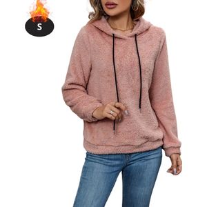 Bovista Teddytrui Dames - Teddy Sweater - Fluffy Trui - Hoodie - Winter - Perzik - Maat XXL