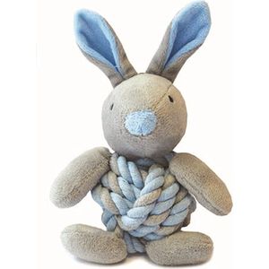 Little rascals knottie bunny touwbal konijn blauw 20x15x8 cm
