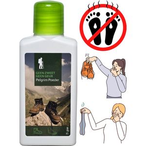 Stop Zweetvoeten en Schoenen - 75 GRAM - Voetenpoeder - Schoenpoeder - Stopt Voeten Transpiratie - Verwijderd Nare Geurtjes - Sokken - Ook Bij Inlegzolen - Alle Schoenen - Pelgrim Poeder