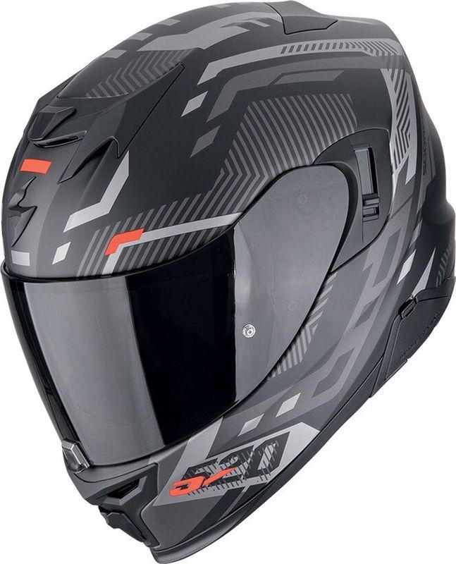 Scorpion - Exo-520 Evo Air - Scooterhelm - Matte Zwart-Zilver-Rood - ECE 22-06