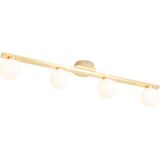 QAZQA cederic - Moderne Plafondlamp - 4 lichts - L 680 mm - Goud/messing - Buitenverlichting