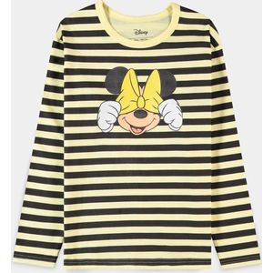 Disney Mickey Mouse - Minnie Mouse Striped Sweater/trui kinderen - Kids 158 - Zwart/Geel