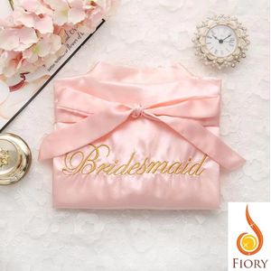 Fiory Kimono Bridesmaid| Badjas Bruidsmeisjes| Bridesmaid| Huwelijk| Vrijgezellenfeest| Roze | XL