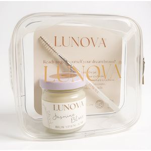 Lunova - Brow Styling Soap - Wenkbrauw gel - Wenkbrauwzeep - incl. wenkbrauw borsteltje - geur Jasmine bloss