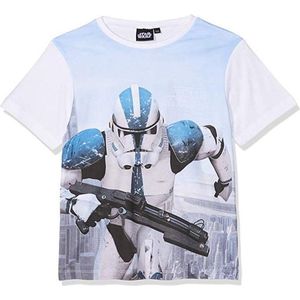 Disney Star Wars 8 - Kinder/Kleuter/Tiener - Kloon - T-shirt - wit - maat 3/4jaar (98/104)