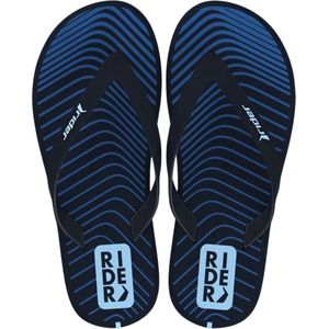 Rider R1 Style Kids Slippers Heren Junior - Black/Blue - Maat 30