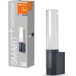 Ledvance Smart+ Wifi Wandlamp Flare Donker Grijs Buiten 7.5W 320lm - 830 Warm Wit | RGBW - Dimbaar.