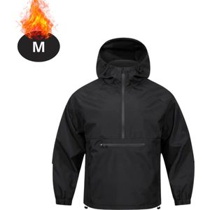 Livano Windjas Voor Heren - Windjack - Waterdicht - Jas Met Capuchon - Outdoorjas - Volwassen - Zwart - Maat M