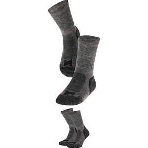 Xtreme - Hiking sokken Wol - Antraciet- 39/42 - 4-Paar - Multipack Hiking sokken
