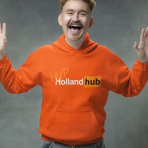 Oranje Koningsdag Hoodie Hup Holland Hub - MAAT 4XL - Oranje Feestkleding