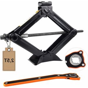 Thelau - Schaarkrik - 2,5 Ton - SUV Garagekrik met Ratelsleutel - 360 Graden Kop - Autokrik voor Auto