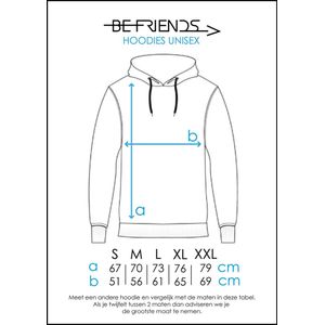 Be Friends Hoodie - Be wild dino - Vrouwen - Blauw - Maat S