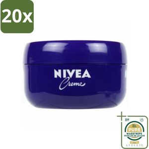 20 x NIVEA - Crème - Pot - Verzorgend - Droge Huid - Hydraterend - 200 ml - Grootverpakking - NIVEA Crème - Huidverzorging - Droge Huid - Hydraterend Crème - Gezicht Crème