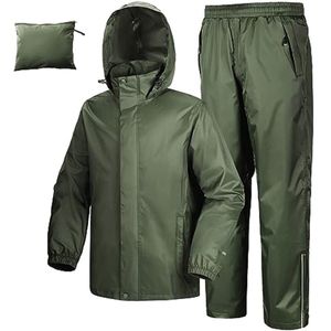 Waterdicht en Opvouwbaar Regenpak voor Dames en Heren - Reflecterend en Winddicht - Ideaal voor Vissen, Wandelen en Kamperen